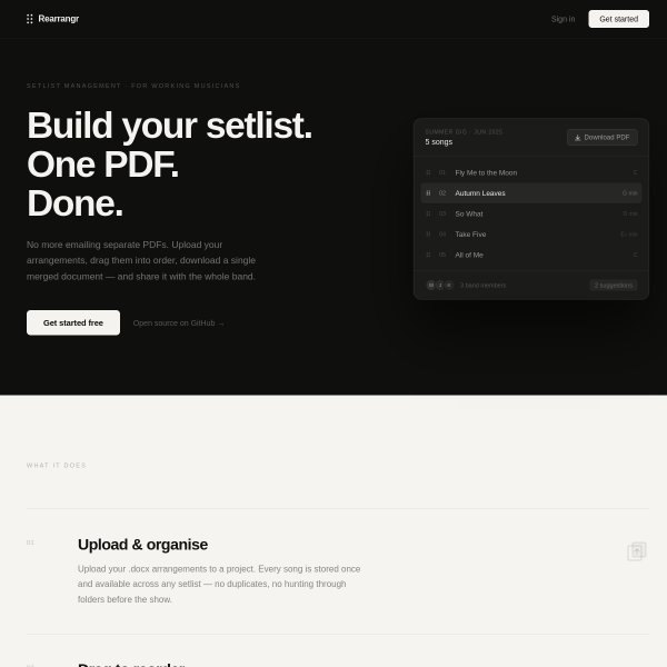 Rearrangr screenshot