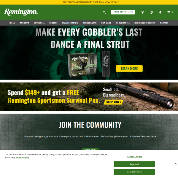 Website preview of Remington Drive
