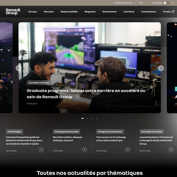 Website preview of Renault alkatrészek