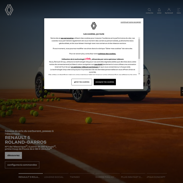 Website preview of Renault Garage du Parc