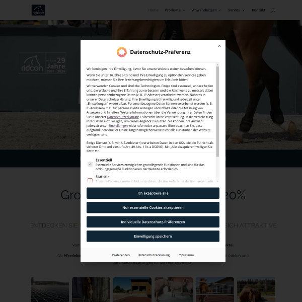 Website preview of Ridcon GmbH
