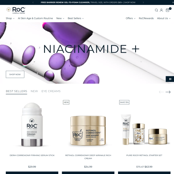 Website preview of ROC FOOD SERVICES, LLC