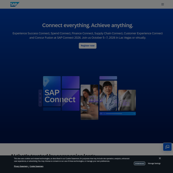 Website preview of SAP PC Academy
