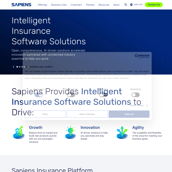 Website preview of Sapiens Software Solutions (Latvia)