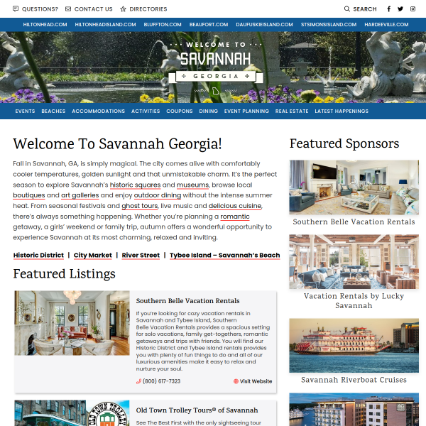 Website preview of SAVANNAH CUSTOM BUILDER LLC