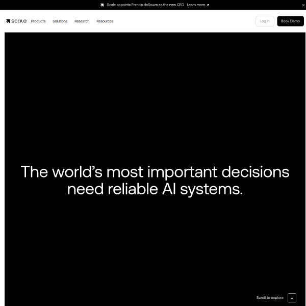 Website preview of scale - up solutions