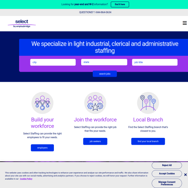 Website preview of Select Equity