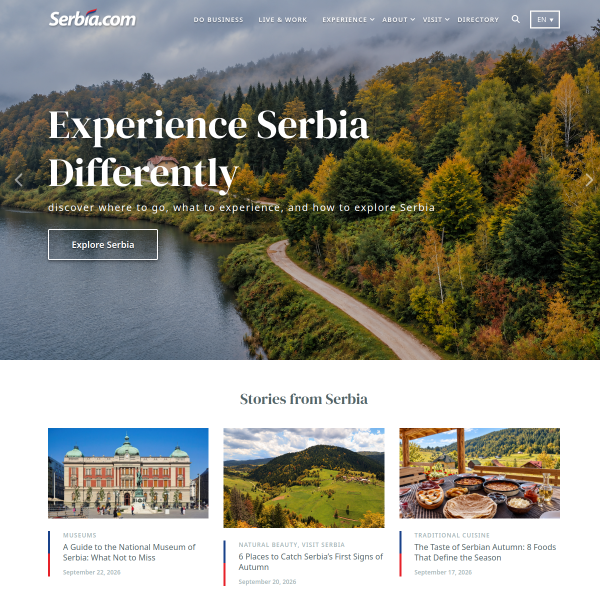 Website preview of Serbia ot Dragana