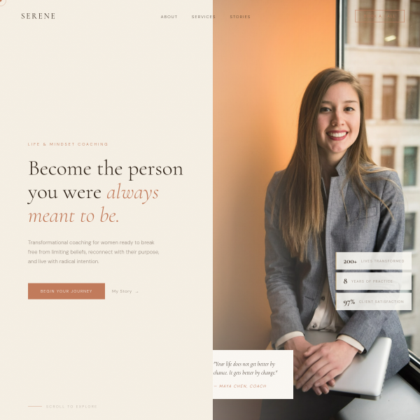 Serene Coaching website