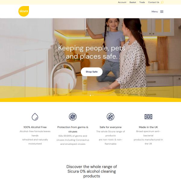 Website preview of SICURA PARTNERS LTD