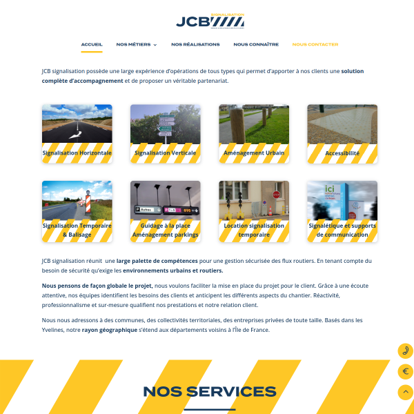 Website preview of signalisation nouvelhorizon