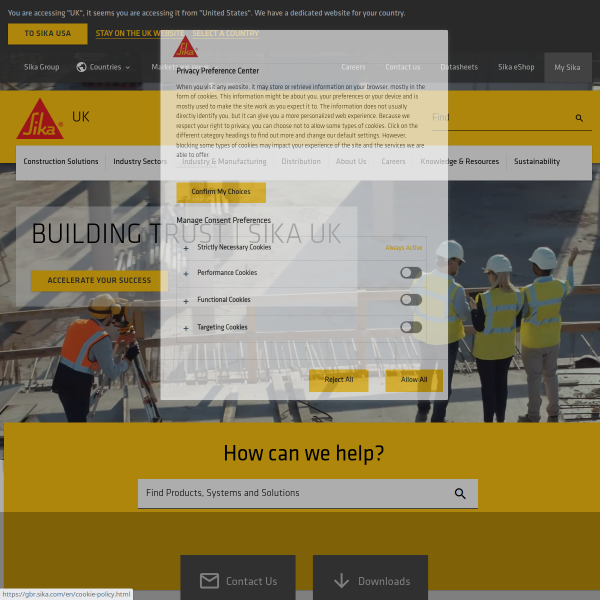 Website preview of SIKA HOLDINGS LIMITED