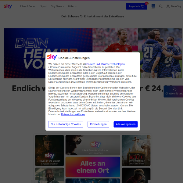 Website preview of sky-parkplatz