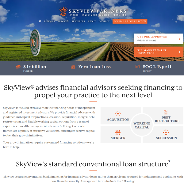 Website preview of SKYVIEW CAPITAL LIMITED