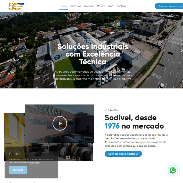 Website preview of sodivel - hidráulica e vedações