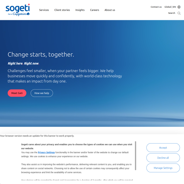 Website preview of Sogeti USA LLC