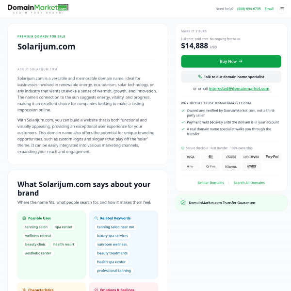 Website preview of Solarijum M