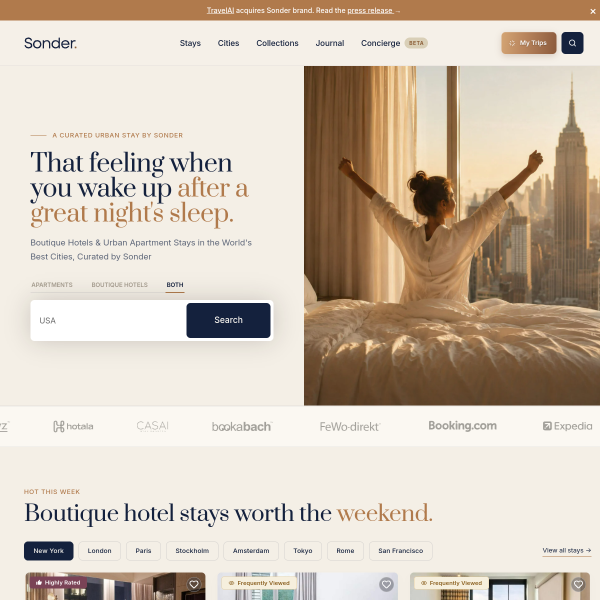 Website preview of Sonder London