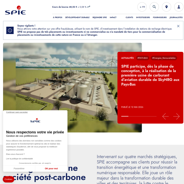 Website preview of SPIE Stangl Technik spol. s r.o.