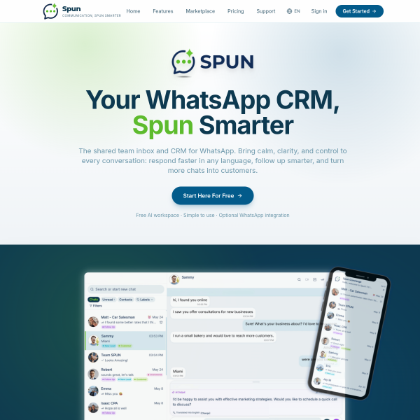 Website preview of Spun Sugar Creative, LLC