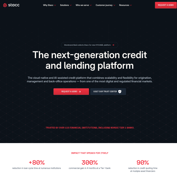 Website preview of STACC OÜ