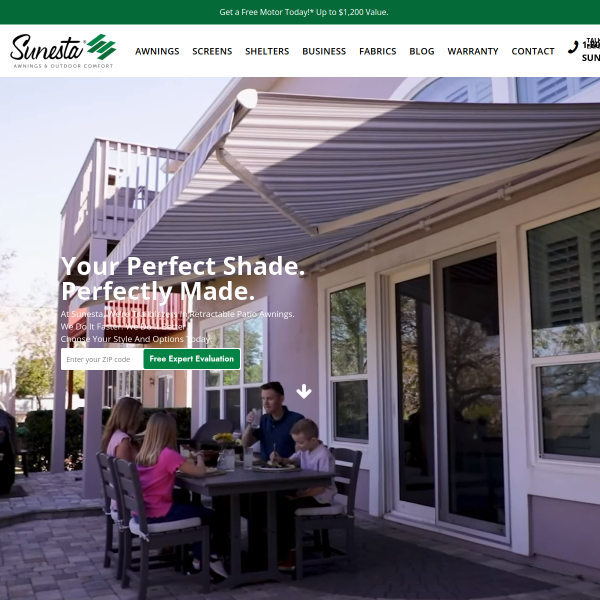 Website preview of Sunesta Supply Inc.
