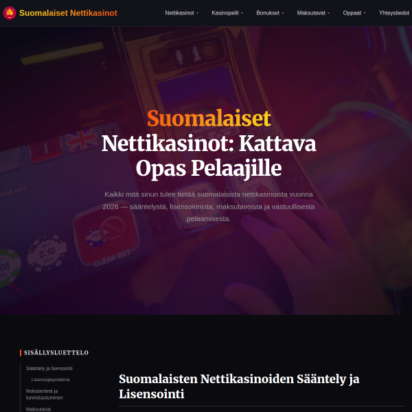 suomalaisnettikasinot.org screenshot