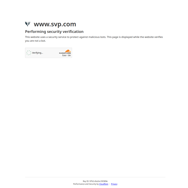 Website preview of SVP Worldwide