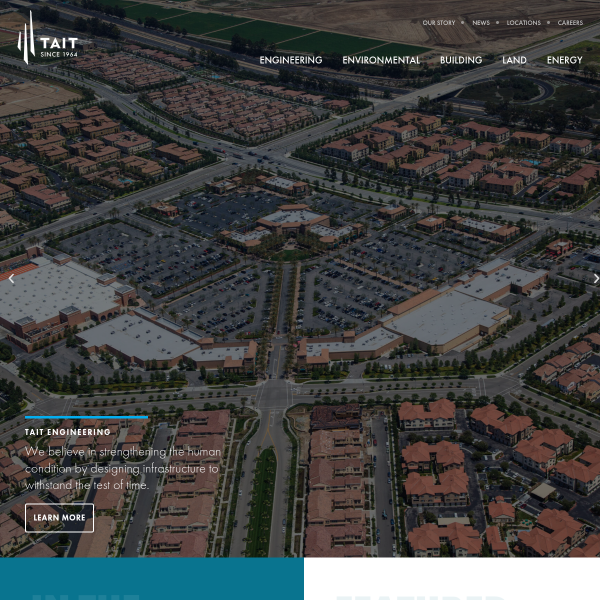 Website preview of tait designs