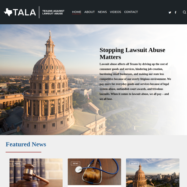 Website preview of TALA FASHION