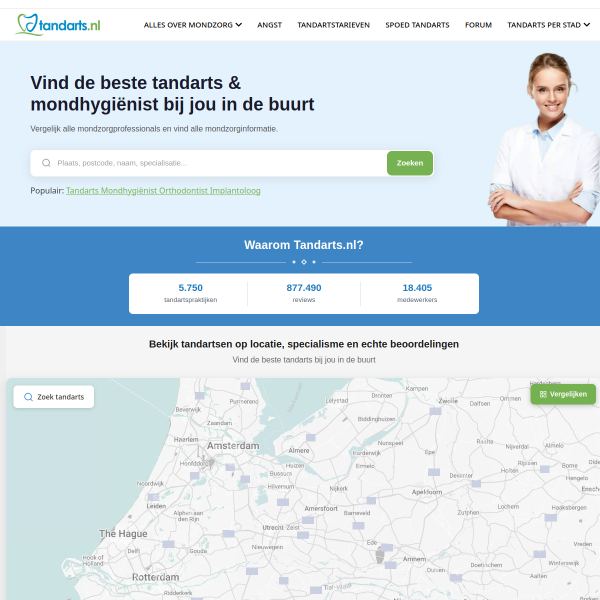 Website preview of Tandarts Els Van den Steen