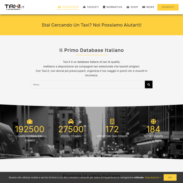 Website preview of Taxi 24 Lombardo