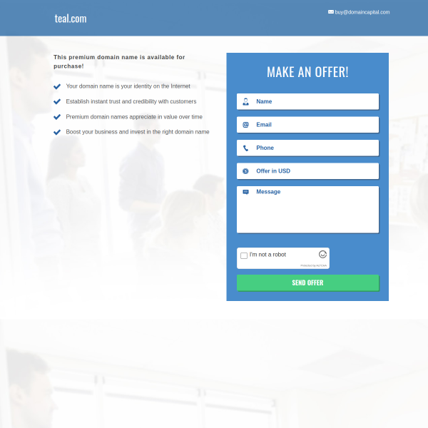 Website preview of Teal Investments HK Limited