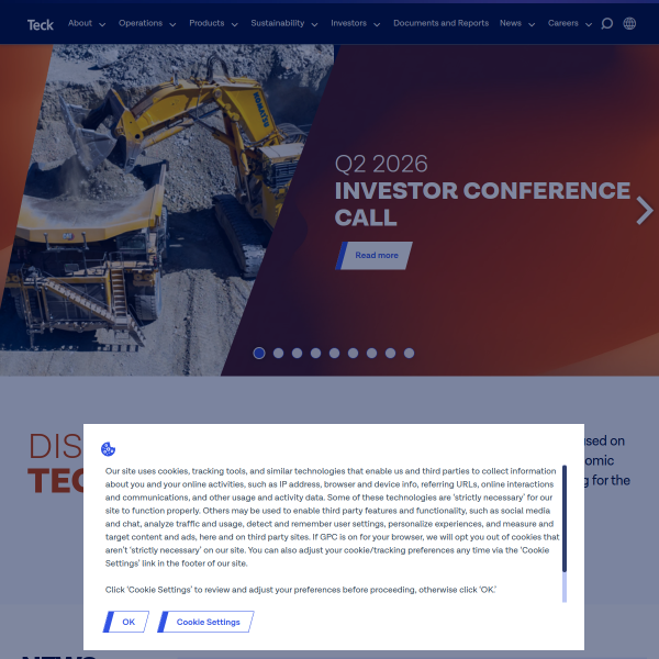 Website preview of Teck Chuan Stainless Steel