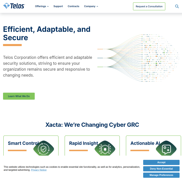 Website preview of TELOS VENTURES LIMITED