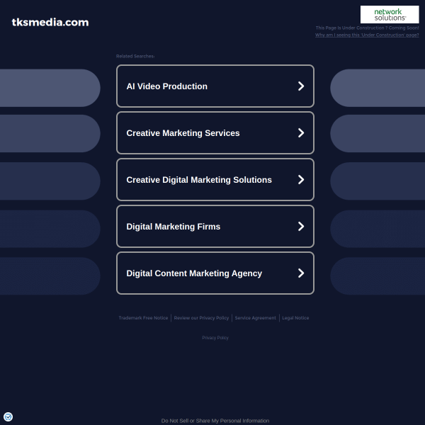 Website preview of TKsMedia