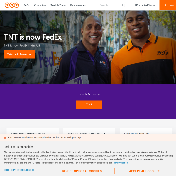 Website preview of TNT SALES SOLUTIONS LIMITED