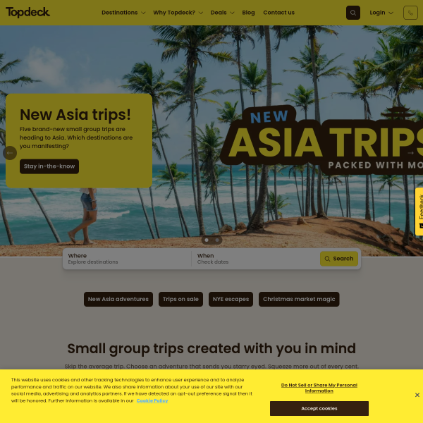 Website preview of TOPDECK INTERNATIONAL PTY LIMITED