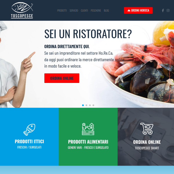 Website preview of TOSCOPESCE - S.P.A.
