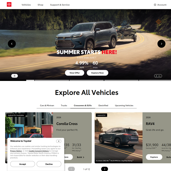 Website preview of Toyota Motor Asia (Singapore) Pte. Ltd.