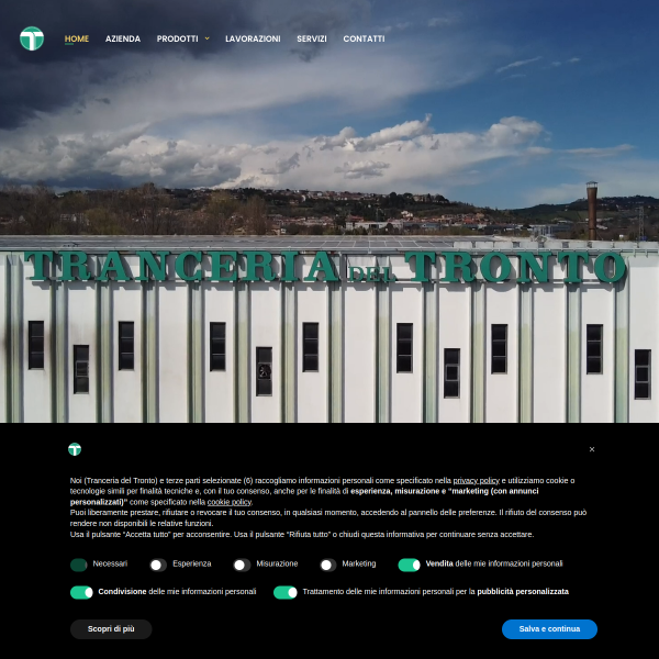 Website preview of TRANCERIA PUNTALI & CONTRAFFORTI DONI S.N.C. DI DONI GIANCARLO & MORENO