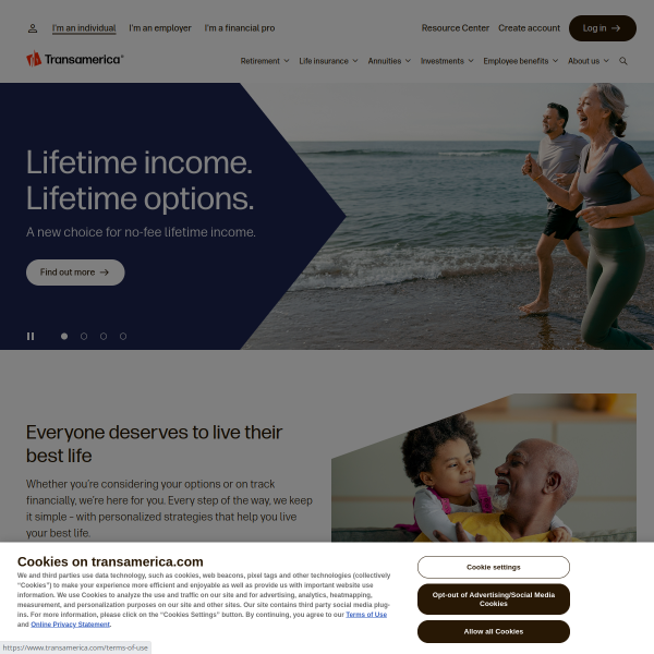 Website preview of TRANSAMERICA (BERMUDA) SERVICES CENTER, LTD.