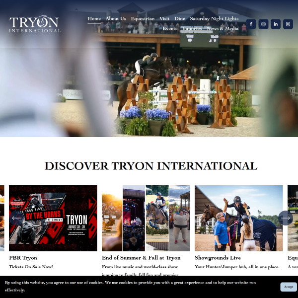 Website preview of TRYON PROPERTIES, LLC
