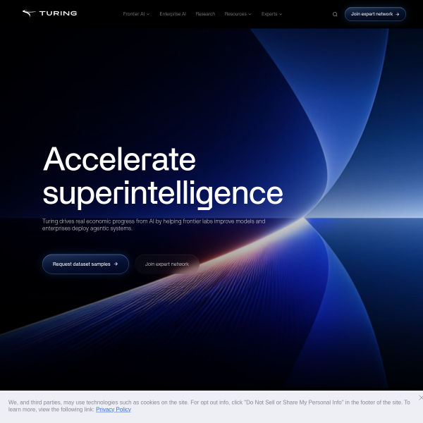 Website preview of Turing Alley