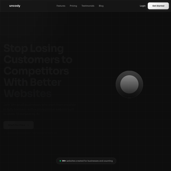 Website preview of uncody