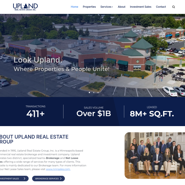 Website preview of Upland Title, LLC