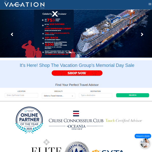Website preview of Vacation Home Rental