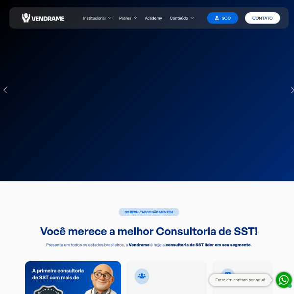Website preview of vendrame tecnologia