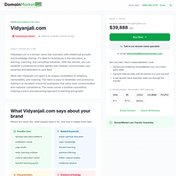 Website preview of Vidyanjali Pre School