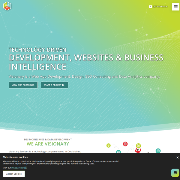Website preview of VISIONARY UI SOLUTIONS LTD